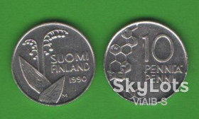 Фінляндія Финляндия ^/--/^ 10 пенни Финляндия 1990 ^_^^^ 10 Пенні Фінляндія 1990 - фото фото фото