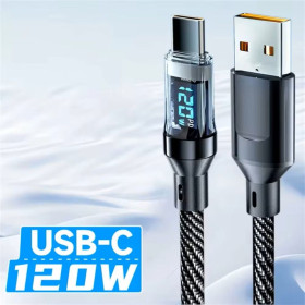 Кабелі Кабели ^/--/^ Кабель шнур USB NNBILI 6 /--/ A 120 /--/ W USB-A Type C TypeC 1 метра c дисплеем индикацией мощности Fast Charging прозрачный разьем ^_^^^ Кабель шнур USB NNBILI 6 /--/ A 120 /--/ W USB-A Type C TypeC 1 метра c дисплеєм індикацією потужності Fast Charging прозорий роз'єм - фото фото фото