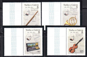 Мистецтво Искусство ^/--/^ Искусство .  Теркс и Кайкос  1985  г MNH - музыка -  муз.инструменты - ^_^^^ Теркс і Кайкос 1985 MNH - музика - муз. інструменти - фото фото фото