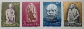 СРСР - СССР - ^/--/^ СССР 1967 Ленин  (4 марки), гашеные ^_^^^ СРСР 1967 Ленін (4 марки), гашені - фото фото фото