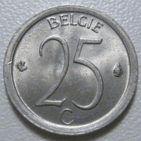 Бельгія Бельгия ^/--/^ Бельгія 25 сантимів 1971 року Belgie 42347 ^_^^^ Бельгия 25 сантимов 1971 года Belgie 42347 - фото фото фото