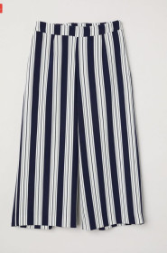 Штани Брюки ^/--/^ Шикарные кюлоты в полоску, высокая посадка, H&amp;M. 36 евро ^_^^^ Шикарні кюлоти в смужку, висока посадка, H&amp;M. 36 євро - фото фото фото