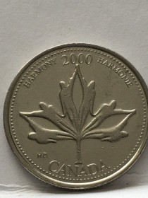 Канада Канада ^/--/^ Канада 2000 р. 25 центів «Millenium» Гармонія. ^_^^^ Канада 2000 г. 25 центов «Millenium» Гармония. - фото фото фото