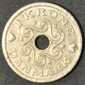 Інше Другое ^/--/^ Дания 1 крона 1993 ^_^^^ Данія 1 крона 1993 - фото фото фото