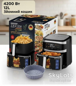 Фритюрниці Фритюрницы ^/--/^ Кухонная аэрофритюрница Zepline ZP-216 на 8,8 л, 4200 Вт, мультипечь с большой чашей, фритюрница без масла ^_^^^ Кухонна аерофітюрниця Zepline ZP-216 на 12 л, 4200 Вт, мультипіч з великою чашею, фритюрниця без масла - фото фото фото