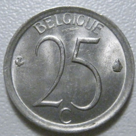 Бельгія Бельгия ^/--/^ Бельгія 25 сантимів 1974 року Belgique 42396 ^_^^^ Бельгия 25 сантимов 1974 года Belgique 42396 - фото фото фото
