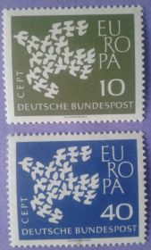 НДР, ФРН ГДР, ФРГ ^/--/^ ФРГ 1961 Европа СЕРТ Mi 367-368 MNH ^_^^^ ФРН 1961 Європа Серт Mi 367-368 MNH - фото фото фото