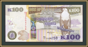 Замбія Замбия ^/--/^ Замбия 100 квача 2014 P-54  (54 /--/ c) UNC ^_^^^ Замбія 100 квача 2014 P-54 (54 /--/ c) UNC - фото фото фото
