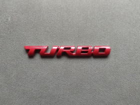Зовнішній Внешний ^/--/^ Наклейка Turbo Красная Металлическая турбо ^_^^^ Наклейка Turbo Червона металічна турбо - фото фото фото
