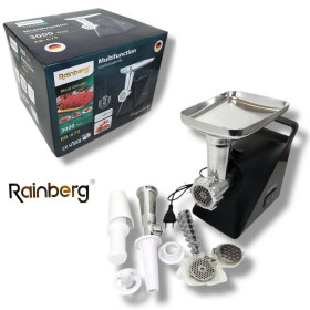 М'ясорубки Мясорубки ^/--/^ М’ясорубка електрична шнекова Rainberg B-679 із соковижималкою та реверсом 3000 /--/ W ^_^^^ Мясорубка электрическая шнекова Rainberg B-679 с соковыжималкой и реверсом 3000 /--/ W - фото фото фото