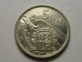 Іспанія Испания ^/--/^ Испания 5 песет 1957 (1973) года 38410 ^_^^^ Іспанія 5 песет 1957 (1973) року 38410 - фото фото фото