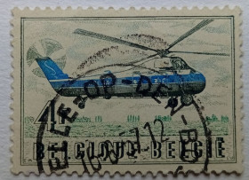 Бенілюкс Бенилюкс ^/--/^ Бельгия 1957 Вертолет, гашеная ^_^^^ Бельгія 1957 Вертоліт, гашена - фото фото фото