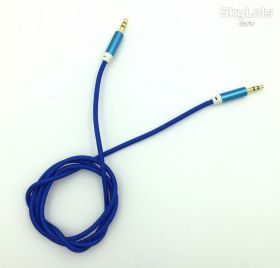 Кабелі Кабели ^/--/^ Кабель AUX A-003 плетенный круглый Blue (тех. упаковка) ^_^^^ Кабель AUX A-003 плетений круглий Blue (тих. упаковка) - фото фото фото