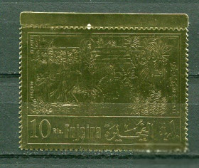 Історія та особистості История и личности ^/--/^ Фуджейра Fujeira Gold  1970 -Mi 621 Religion   MNH Cv ^_^^^ Фуджейра Fujeira Gold 1970 — Mi 621 Religion MNH Cv - фото фото фото
