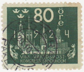 Скандинавія Скандинавия ^/--/^ Швеция 1924 г. № 170 гашеная ^_^^^ Швеція 1924 р. No 170 гашена - фото фото фото