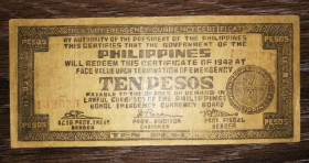 Філіппіни Филиппины ^/--/^ PHILIPPINES Філіппіни BOHOL 10 песо 1942 окупація Японією. № S /--/ 137 /--/ e по каталогу ^_^^^ PHILIPPINES Филиппины BOHOL 10 песо 1942 оккупация Японией. No S /--/ 137 /--/ e по каталогу - фото фото фото
