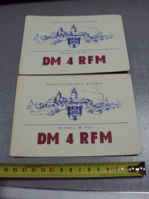 СРСР СССР ^/--/^ карточка радиообмена QSL германия эйлинбург 1970 лот 2 шт №2362 ^_^^^ картка радіообміну QSL германія ейлінбург 1970 лот 2 шт No 2362 - фото фото фото