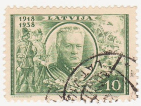 Балтійські країни Балтийские страны ^/--/^ Латвия 1938 г № 218 гашеная ^_^^^ Латвія 1938 р. No 218 гашена - фото фото фото