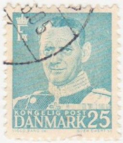 Балтійські країни Балтийские страны ^/--/^ Дания   1952 г. №  337 гашеная ^_^^^ Данія 1952 р. No 337 гашена - фото фото фото