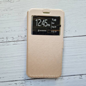 Зарядні пристрої Зарядные устройства ^/--/^ Чохол-книжка для Doogee X /--/ 7 Pro шкіряний, з віконцем, золотистий ^_^^^ Чехол-книжка Doogee X /--/ 7 Pro для телефона (с окошком) Gold - фото фото фото