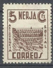 Іспанія Испания ^/--/^ Испания локал Нерья 1937 социальная помощь не почтовая марка 5 Cts 1 /--/ м. ^_^^^ Іспанія локал Нер'я 1937 соціальна допомога не поштова марка 5 Cts 1 /--/ м. - фото фото фото