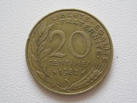 Франція Франция ^/--/^ Франция 20 сантимов 1982 года #9714 ^_^^^ Франція 20 сантимів 1982 року #9714 - фото фото фото