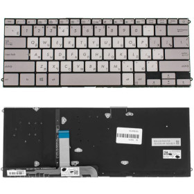 Клавіатури Клавиатуры ^/--/^ Клавиатура для ноутбука ASUS (UX /--/ 490 series) rus, silver, без фрейма, подсветка клавиш ^_^^^ Клавіатура для ноутбука ASUS (UX /--/ 490 series) rus, silver, без фрейму, підсвічування клавіш - фото фото фото