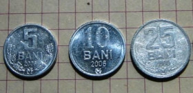 Молдова Молдова ^/--/^ Молдова. 5, 10 и 25 бани ^_^^^ Молдова. 5, 10 і 25 лазні - фото фото фото