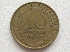 Франція Франция ^/--/^ Франция 10 сантимов 1970 года 38175 ^_^^^ Франція 10 сантимів 1970 38175 - фото фото фото