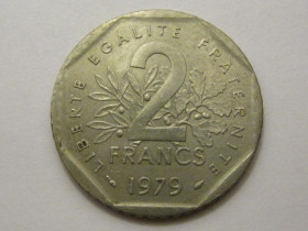 Франція Франция ^/--/^ Франция 2 франка 1979 года 37981 ^_^^^ Франція 2 франки 1979 37981 - фото фото фото