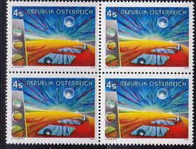 Європа Европа ^/--/^ ZM Австрия  1981 г   MNH - квартблок ^_^^^ ZM Австрія 1981 MNH - квартблок - фото фото фото