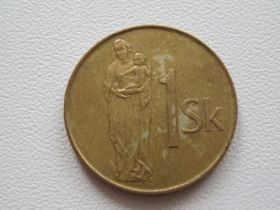 Словаччина Словакия ^/--/^ Словакия 1 крона 1995 года #17290 ^_^^^ Словаччина 1 крона 1995 року #17290 - фото фото фото