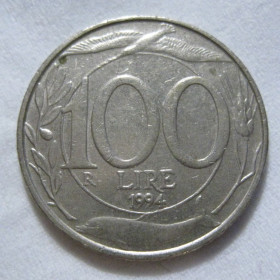 Італія і Ватикан Италия и Ватикан ^/--/^ Італія 100 лір 1994 року #6 /--/ П /--/ 1162 ^_^^^ Италия 100 лир 1994 года #6 /--/ П /--/ 1162 - фото фото фото