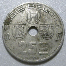 Бельгія Бельгия ^/--/^ Бельгія 25 сантимів 1938 року Belgie - Belgique 42206 ^_^^^ Бельгия 25 сантимов 1938 года Belgie - Belgique 42206 - фото фото фото