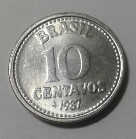 Інше Другое ^/--/^ Бразилия. 10 сентаво. 1987. ^_^^^ Бразилія. 10 вересня. 1987. - фото фото фото