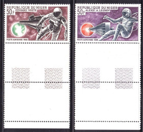 Освоєння космосу Освоение космоса ^/--/^ Космос . Нигер 1966 г  MNH  - поле ^_^^^ Нігер 1966 MNH - поле - фото фото фото