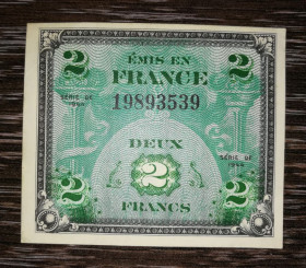 Італія, Ватикан Италия, Ватикан ^/--/^ FRANCE Союзницька окупація Франції 2 франка 1944 Стан 1-й випуск ^_^^^ FRANCE Союзническая оккупация Франции 2 франка 1944 Состояние 1-й выпуск - фото фото фото