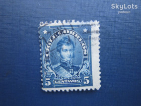 Південна Америка Южная Америка ^/--/^ Марка Чили 1911 стандарт персоналии Бернардо О&amp;apos;Хиггинс 5 сентаво гаш ^_^^^ Марка Чилі 1911 стандарт персоналії Бернардо О&amp;apos;Хіггінс 5 сентаво гаш - фото фото фото