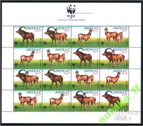 Фауна Фауна ^/--/^ NM Фауна . Ангола 1986 г ** - WWF  -  м/лист ^_^^^ NM Фауна . Ангола 1986 г ** - м/лист - фото фото фото