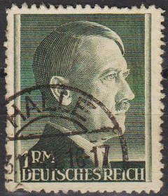 Третій Рейх (-) Третий Рейх (-) ^/--/^ 1941 - Рейх - Стандарт - Гітлер 1 Mi.799 A _8,0 € ^_^^^ 1941 - Рейх - Стандарт - Гитлер 1 Mi.799 A _8,0 € - фото фото фото