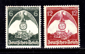 Третій Рейх (-) Третий Рейх (-) ^/--/^ Германия - Рейх 1935 г MNH - съезд Национал-социалистической немецкой рабочей партии  (NSDAP) в Нюрнберге - фото фото фото