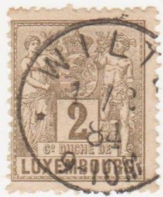Інші країни Другие страны ^/--/^ Люксембург 1882 г. № 47 а гашеная ^_^^^ Люксембург 1882 р. No 47 а гашена - фото фото фото