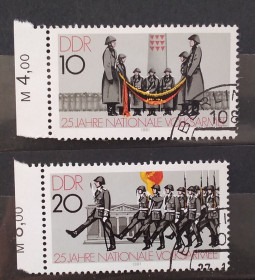 НДР, ФРН ГДР, ФРГ ^/--/^ ГДР 1981 г - 25 лет Национальной народной армии ^_^^^ НДР 1981 р - 25 років Національної народної армії - фото фото фото