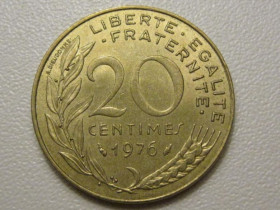 Франція Франция ^/--/^ Франция 20 сантимов 1976 года 38128 ^_^^^ Франція 20 сантимів 1976 року 38128 - фото фото фото