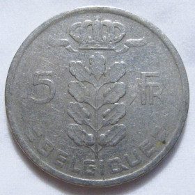 Бельгія Бельгия ^/--/^ Бельгія 5 франків 1949 року BELGIQUE #6 /--/ П /--/ 1697 ^_^^^ Бельгия 5 франков 1949 года BELGIQUE #6 /--/ П /--/ 1697 - фото фото фото