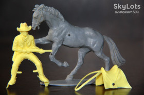Фігурки, солдатики Фигурки, солдатики ^/--/^ ковбой с ружьем на коне AIRFIX оригинал 54 /--/ мм ЛЮКС ^_^^^ ковбой з рушницею на коні AIRFIX оригінал 54 мм ЛЮКС - фото фото фото