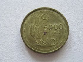 Туреччина Турция ^/--/^ Турция 5000 лир 1996 года #15473 ^_^^^ Туреччина 5000 лір 1996 року #15473 - фото фото фото