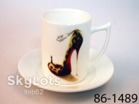 Чашки, кружки Чашки, кружки ^/--/^ Чашка кофейная 100 мл с блюдцем Туфелька Lefard 86-1489 ^_^^^ Чашка кавова 100 мл з блюдцем Туфелька Lefard 86-1489 - фото фото фото