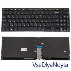 Клавіатури Клавиатуры ^/--/^ Клавиатура для ноутбука ASUS (X /--/ 530 series) rus, black, без фрейма, подсветка клавиш ^_^^^ Клавіатура для ноутбука ASUS (X /--/ 530 series) rus, black, без фрейму, підсвічування клавіш - фото фото фото