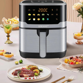 Аерогриль Аэрогриль ^/--/^ Аерофритюрниця Sokany SK 10085 2200 /--/ W Аерогриль безмасляна мультипіч для приготування без олії 12 /--/ л з сенсорним керуванням - фото фото фото